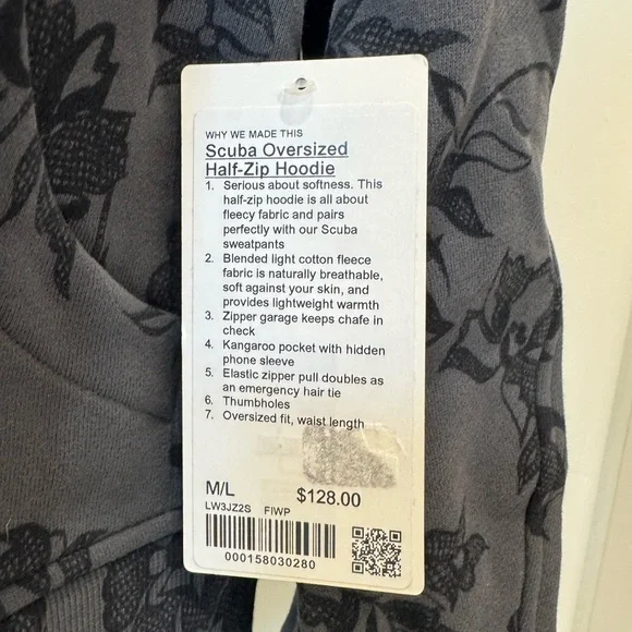 Lululemon Scuba Oversized Half Zip Hoodie Size M/L (BRAND NEW) - Picture 4 of 4